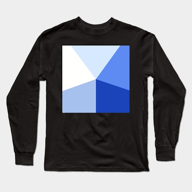 Abstract Blue Triangle Long Sleeve T-Shirt by Peaceful Space AS